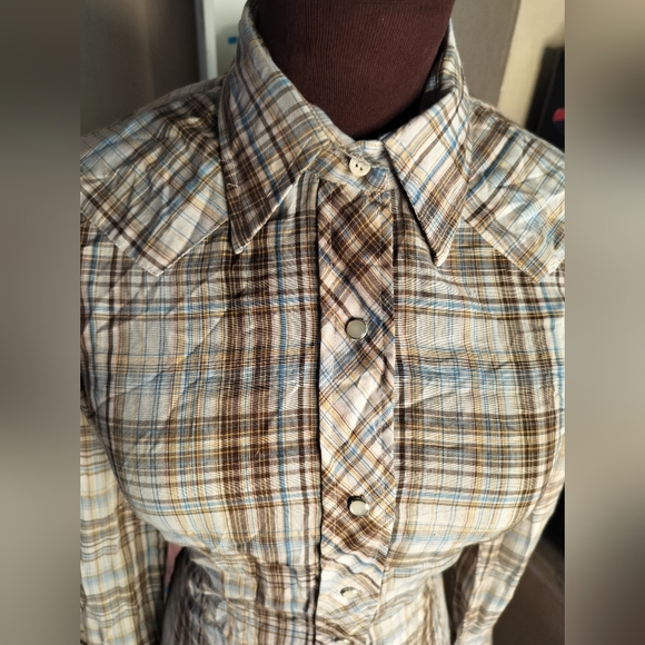 Chemise femme Ariat REAL à carreaux Western Pearl Snap brodée